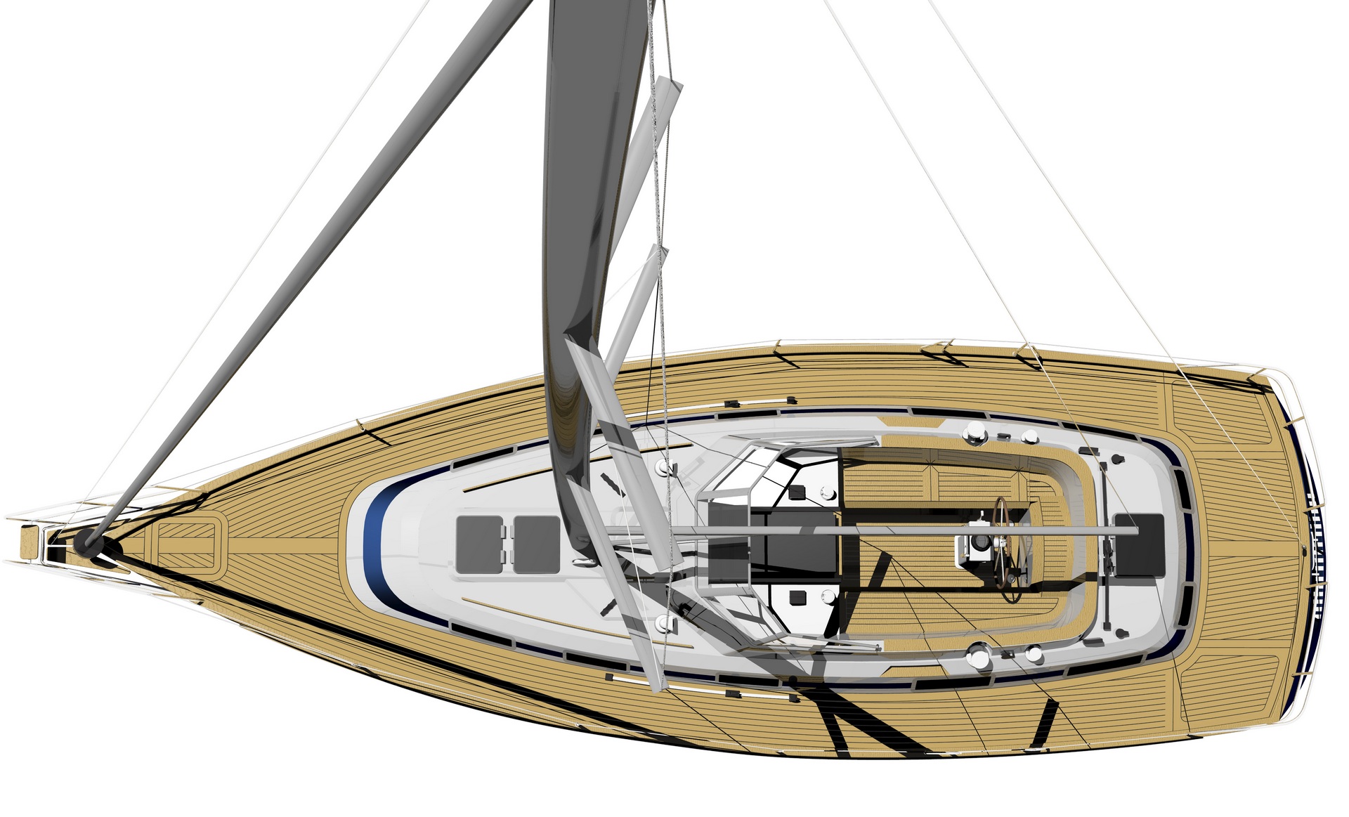 1920 yacht drawing